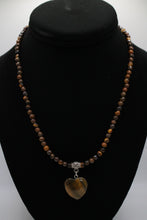 Load image into Gallery viewer, Gemstone Heart Pendant Necklace