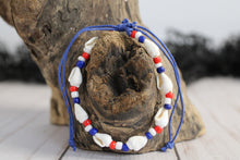 Load image into Gallery viewer, Nassa Shell w/ Colored Beads Slide Cord Bracelet