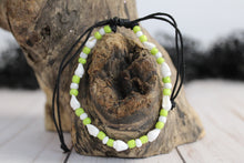 Load image into Gallery viewer, Nassa Shell w/ Colored Beads Slide Cord Bracelet