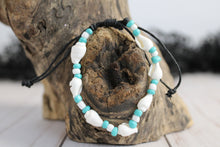 Load image into Gallery viewer, Nassa Shell w/ Colored Beads Slide Cord Bracelet