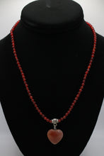 Load image into Gallery viewer, Gemstone Heart Pendant Necklace