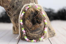 Load image into Gallery viewer, Nassa Shell w/ Colored Beads Slide Cord Bracelet