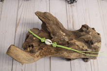 Load image into Gallery viewer, Cowrie Shell w/ Flower Tie Bracelet