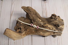 Load image into Gallery viewer, Cowrie Shell w/ Flower Tie Bracelet