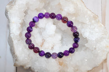 Load image into Gallery viewer, Purple Agate Stretch Bracelet