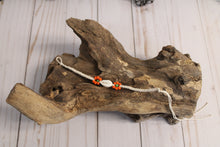 Load image into Gallery viewer, Cowrie Shell w/ Flower Tie Bracelet