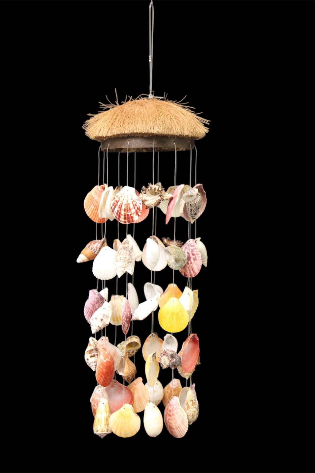 Coconut Husk Wind Chime w/ Assorted Shells