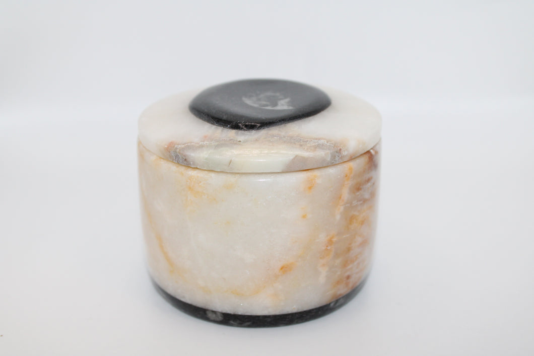 Onyx Stone w/ Ammonite Fossil Box (LARGE)